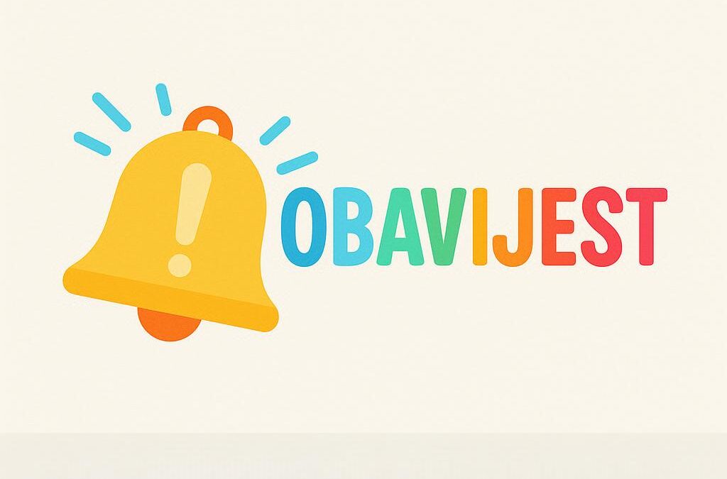 Obavijest o prijavama za upis u prvi razred