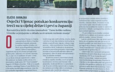 OŠ Vijenac prva u županiji i treća u državi