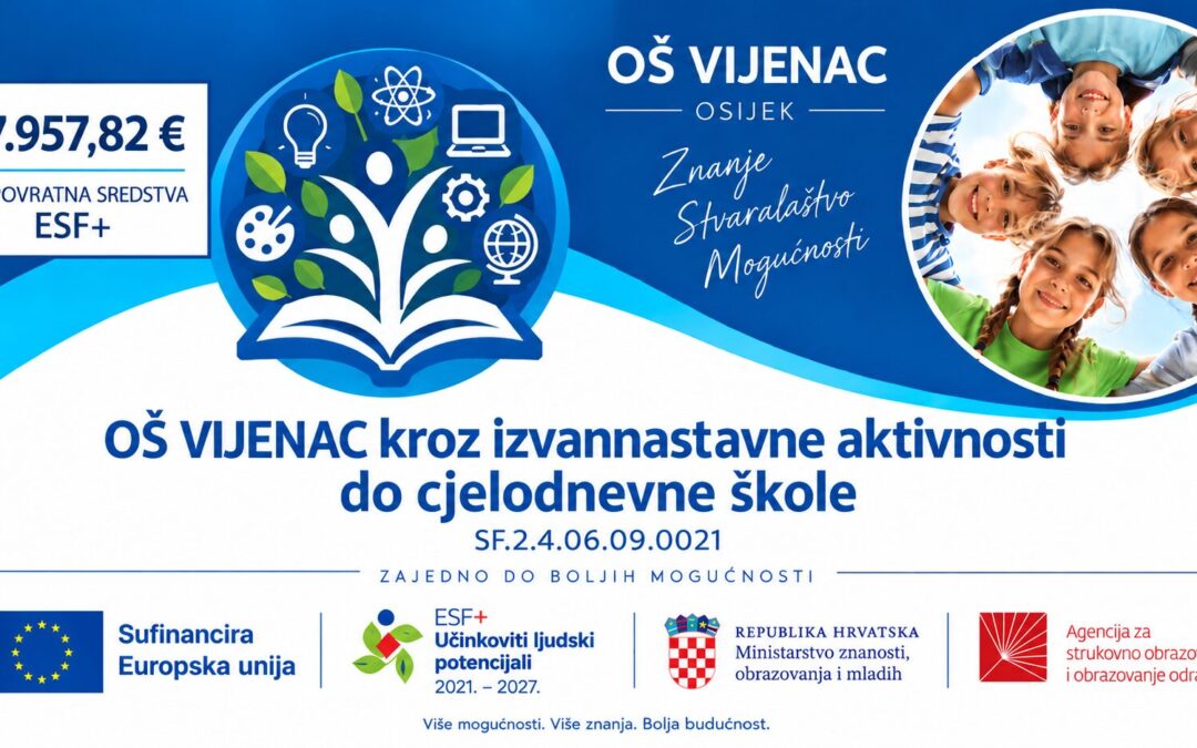 OŠ Vijenac potpisala Ugovor o dodjeli bespovratnih sredstava za provedbu projekta