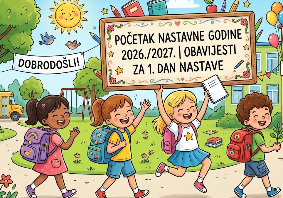 OBAVIJEST O POČETKU NASTAVNE 2026./2027. godine